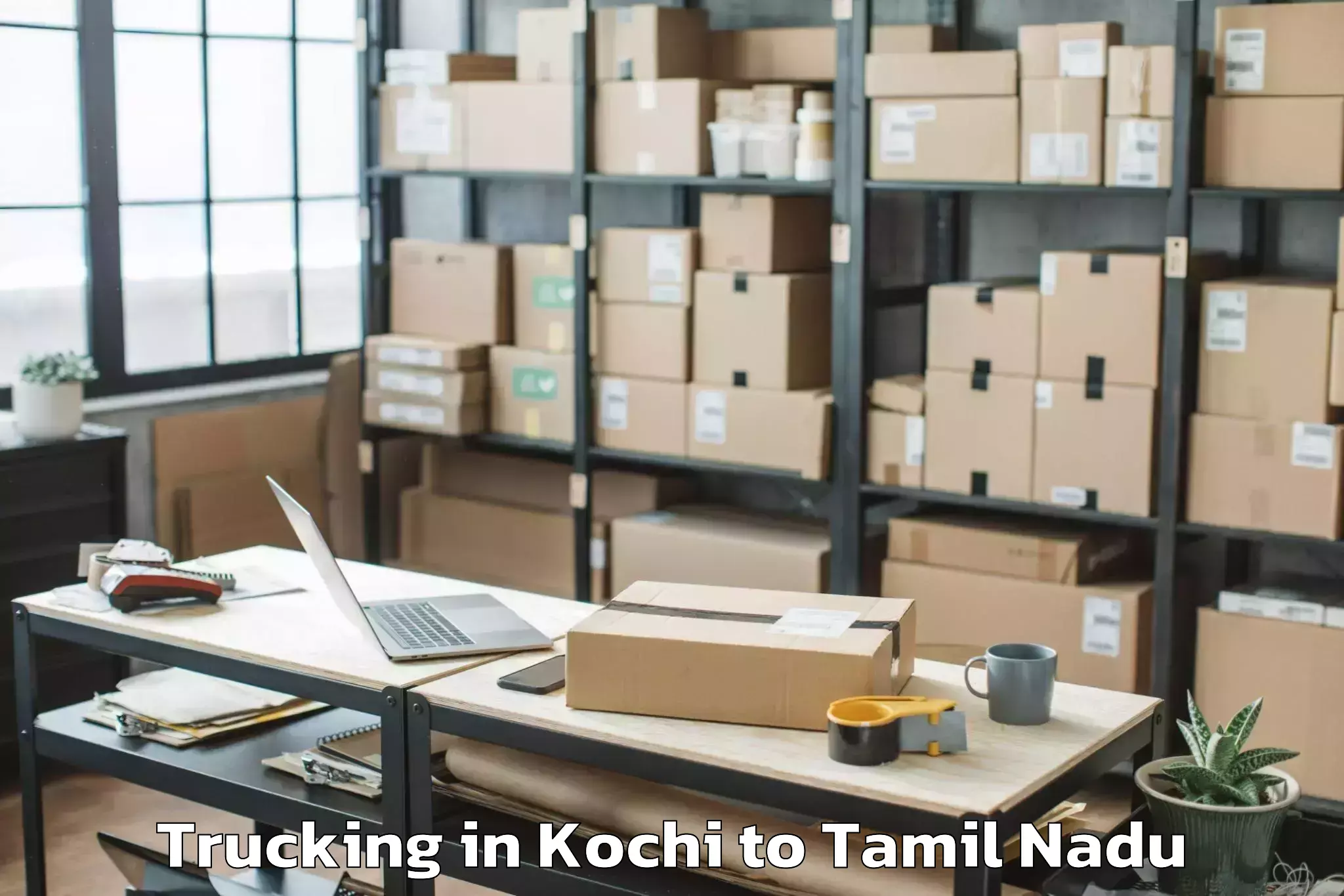 Easy Kochi to Elumalai Trucking Booking